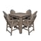 Highwood Usa Hamilton 5pc Square Counter Height Outdoor Patio Furniture Dining Set AD-CNA44-WBR - alternate 1